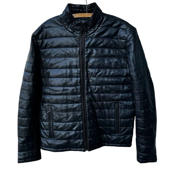 Lethal Leather Travis Quilted Leather Jacket Size L - Picture 3 of 6
